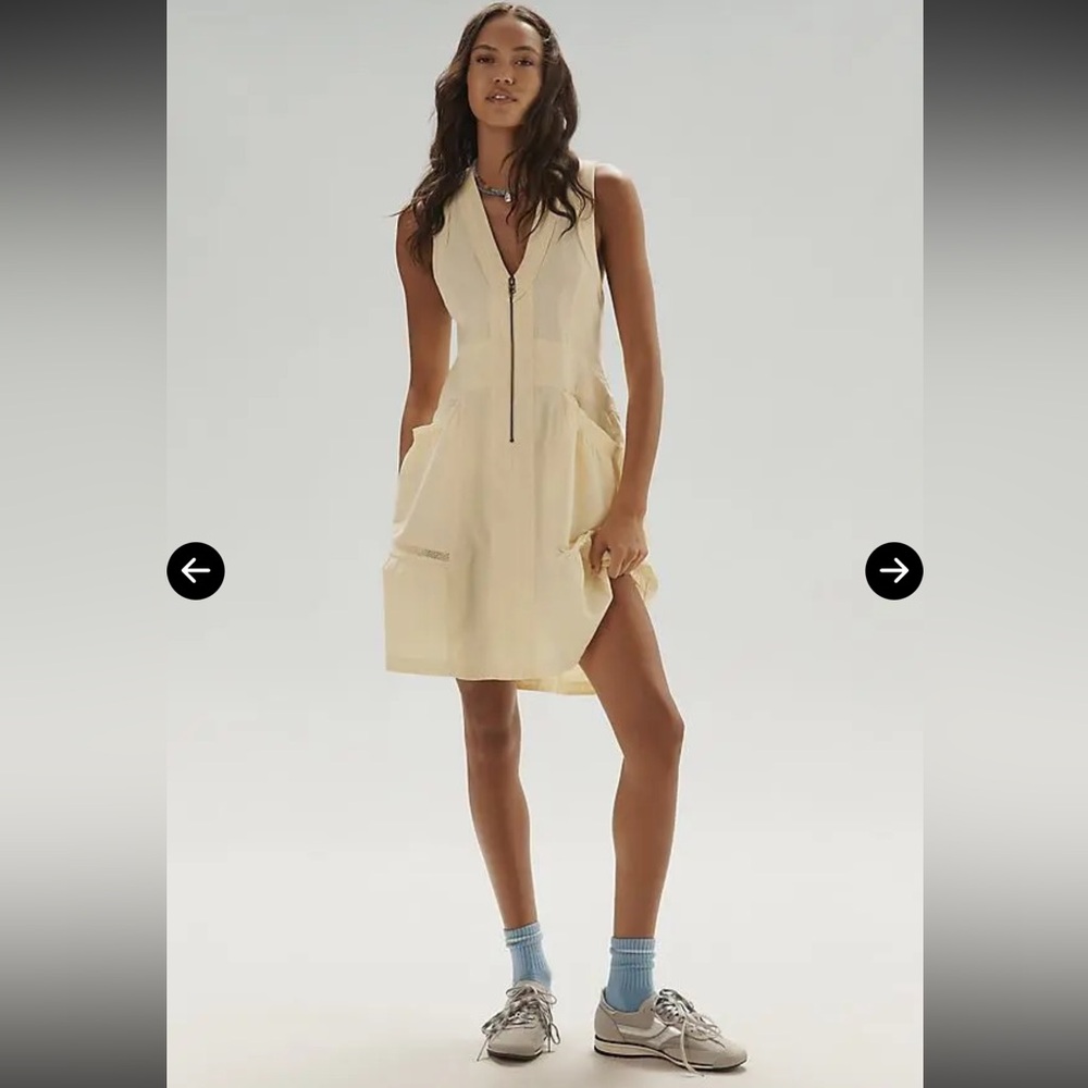 Daily Practice Trek Utility Mini Dress - Yellow